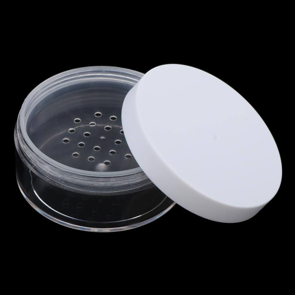 6pcs Empty Loose Powder Container Compact Powder Puff Case DIY Cosmetic Box