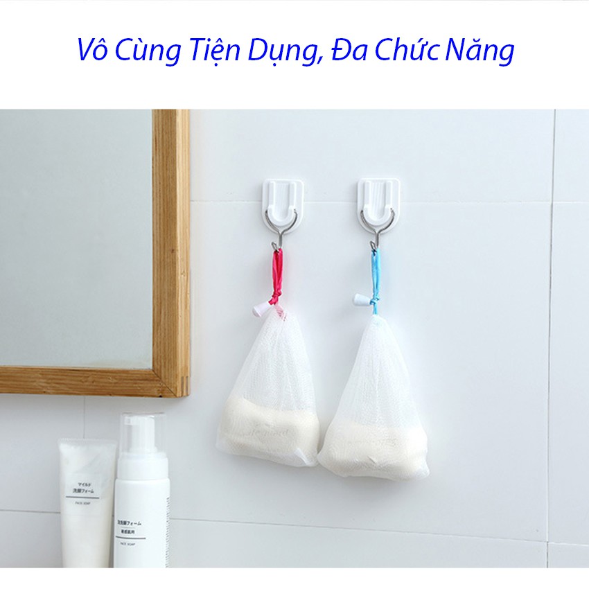 Túi lưới để xà bông tạo bọt, dày 2 lớp, có dây rút , túi tạo bọt xà phòng /Mesh Foaming Soap Bag