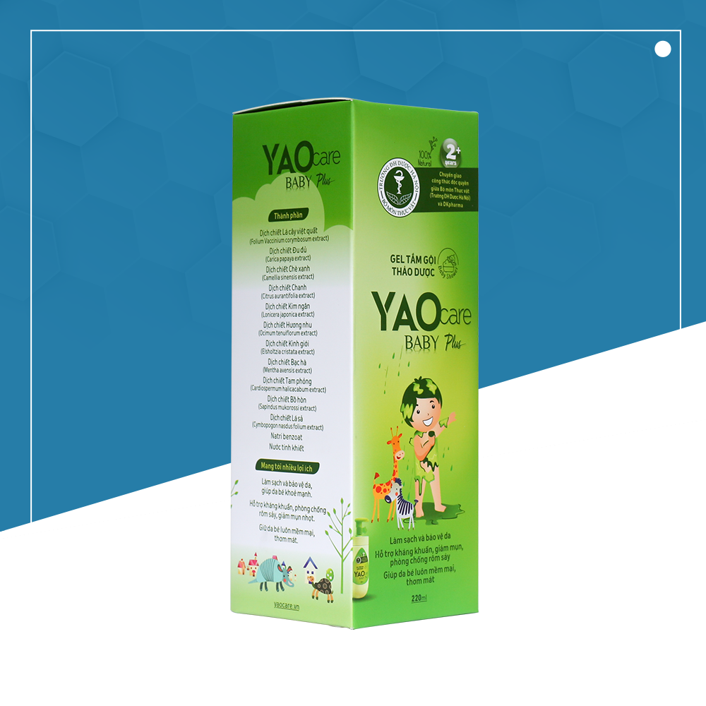 Gel tắm thảo dược Yaocare Baby Plus 220ml - DK Pharma