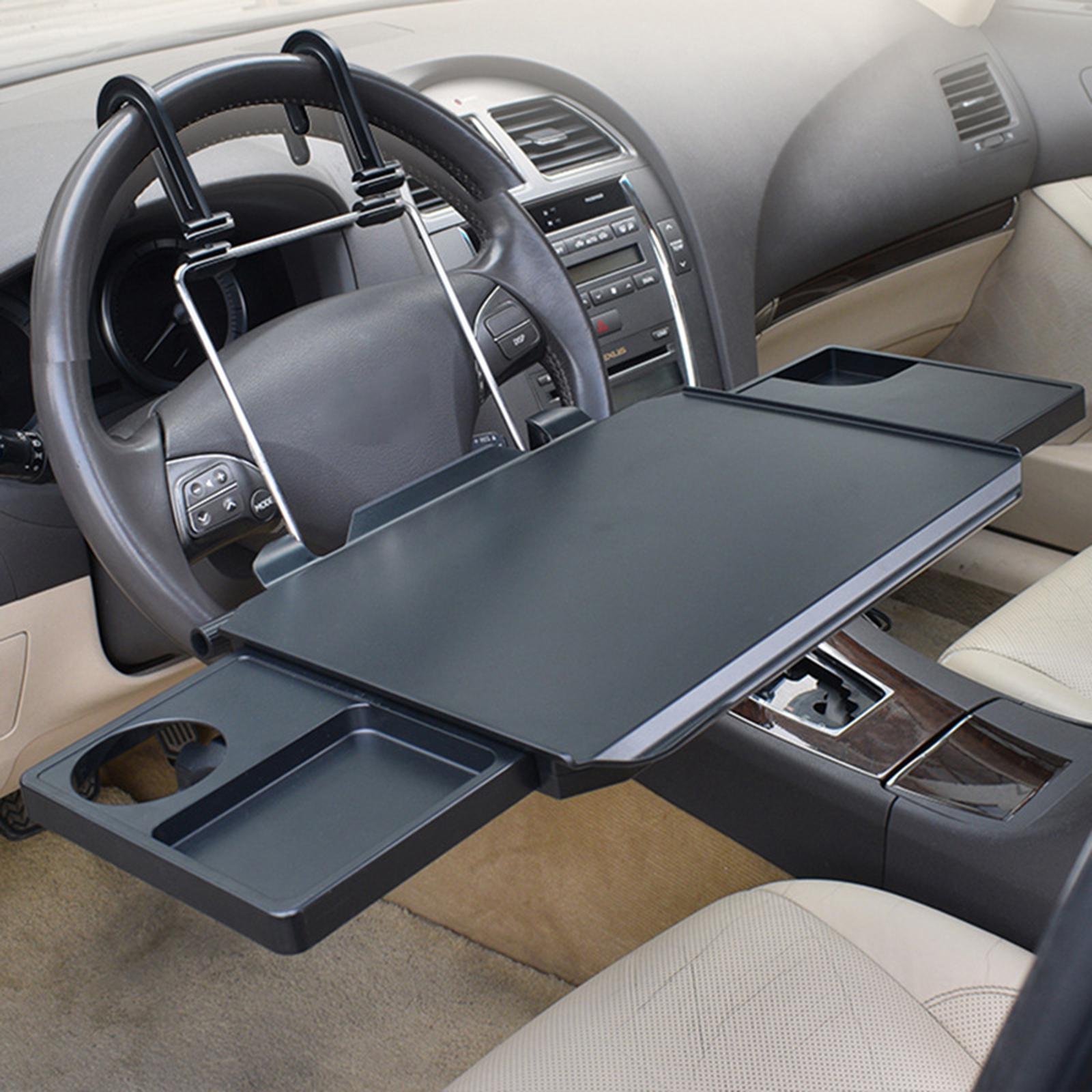 Car Steering Notebook Desk for Travel Accessories with Phone Clip