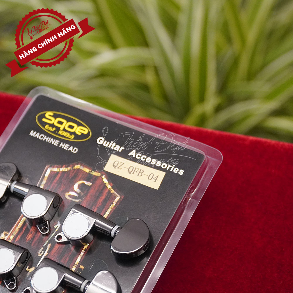 Bộ 6 Khóa Đàn Guitar Acoustic Sqoe QZ-QFB-04 (Đầy Đủ Ốc Vít), Đúc Cao Cấp, Độ Bền Cao