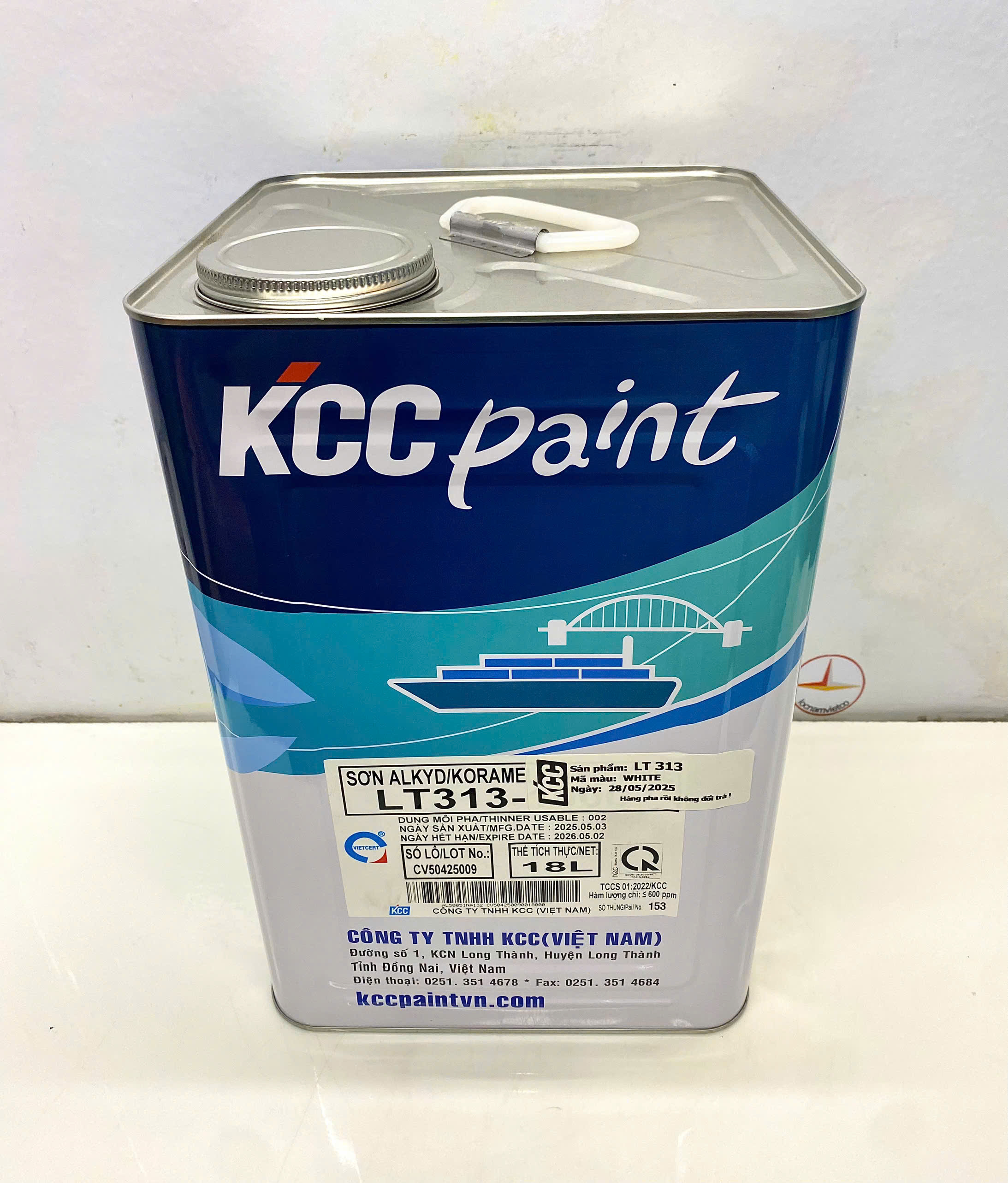 Sơn Alkyd KCC LT313 Base  A màu Trắng 1000_18L