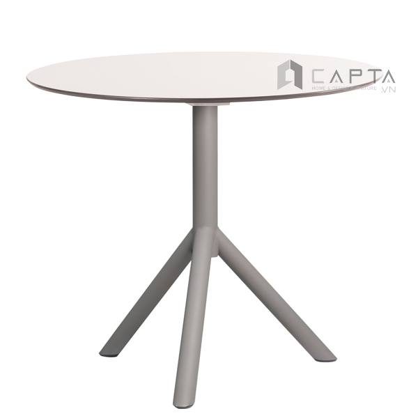 Bàn tiếp khách nhỏ gọn tròn 60 Bàn cafe nhà hàng 3 chân chụm cao cấp tiêu chuẩn Châu Âu TE JUXT 06 Round Table