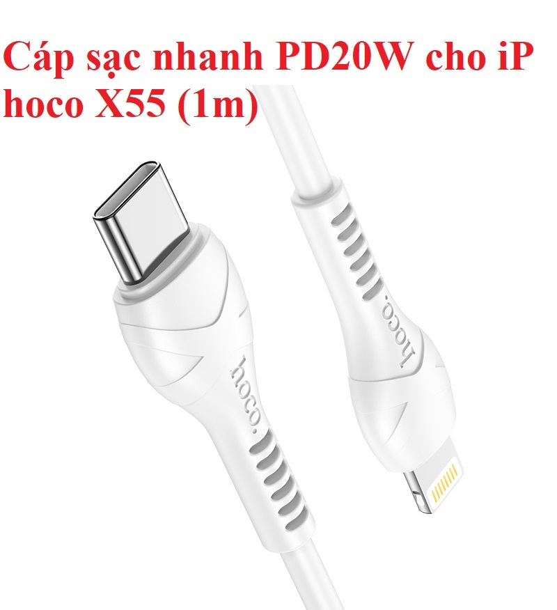 [ C to L ] Cáp sạc và truyền dữ liệu PD20W cho điện thoại iP hoco  X55 _ Hàng chính hãng