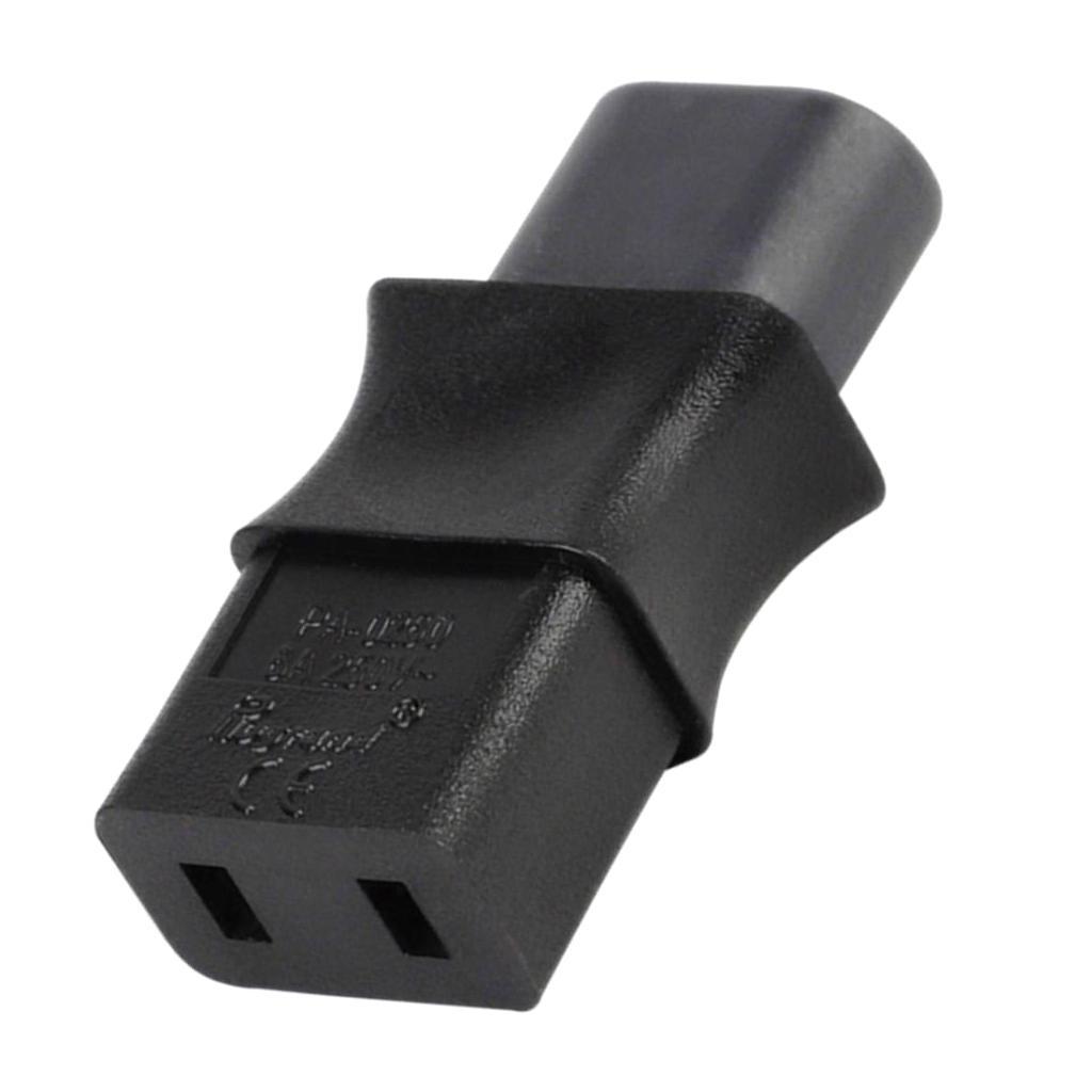 IEC 320 C8 Male Plug to C9 2 Pin Female Connecter Adapter 6A /250V