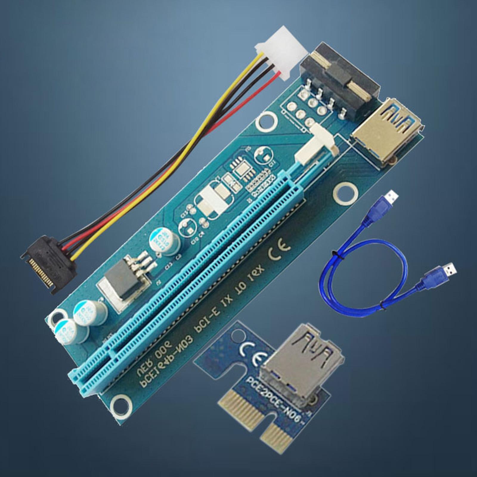 VER006 PCI-E GPU Riser Card 4pin PCI Express USB 3.0 for Bitcoin Miner