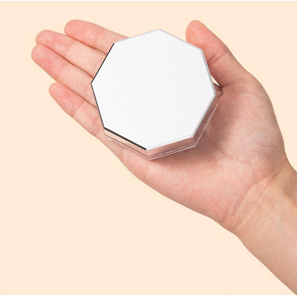 2x10g Empty Loose Powder Case Facial Blusher Container Jar with Sifter & Puff