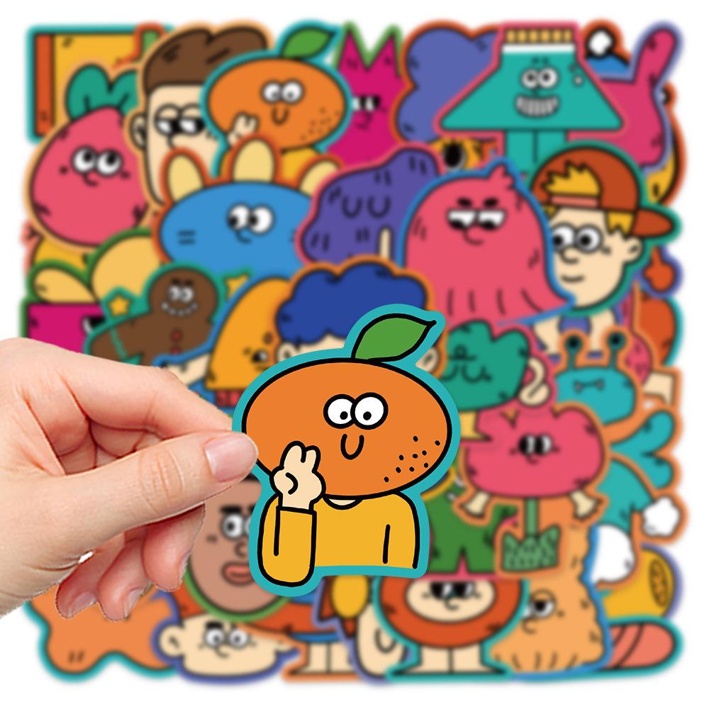 Sticker weird cartoon phong cách mỹ cute trang trí mũ bảo hiểm,guitar,ukulele,điện thoại,sổ tay,laptop-mẫu S74