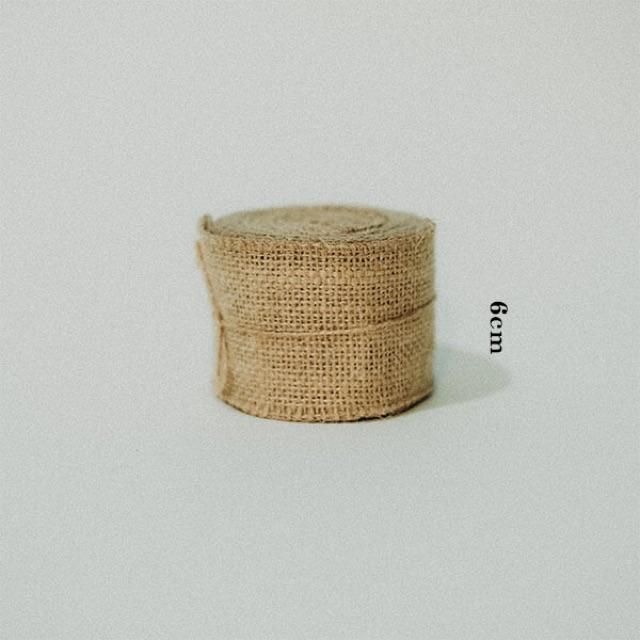 Cuộn vải bố thô - handmade - trang trí