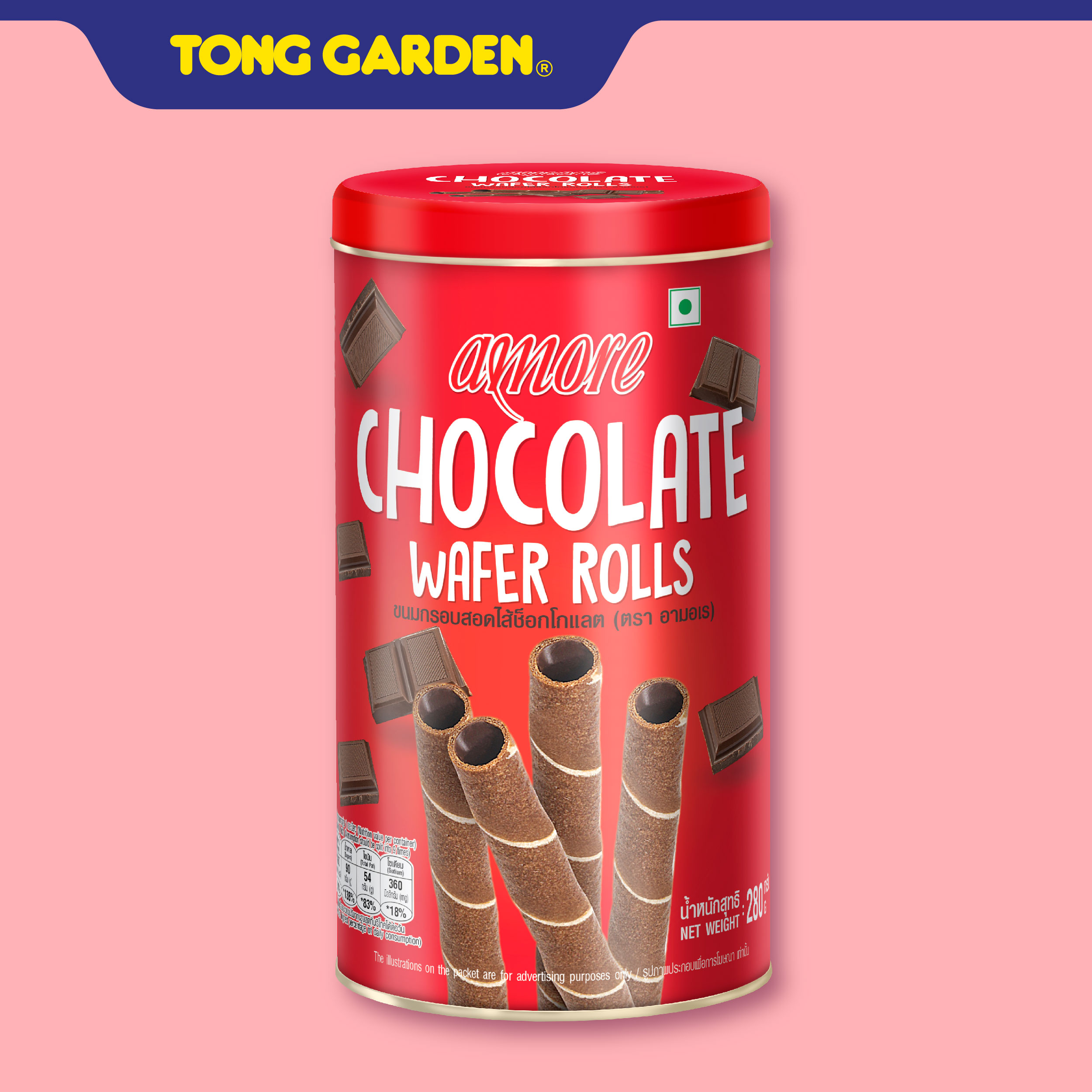 DATE 1/11/2024 MUA 1 TẶNG 1 BÁNH WAFEROLL CHOCOLATE TONG GARDEN LON 280G