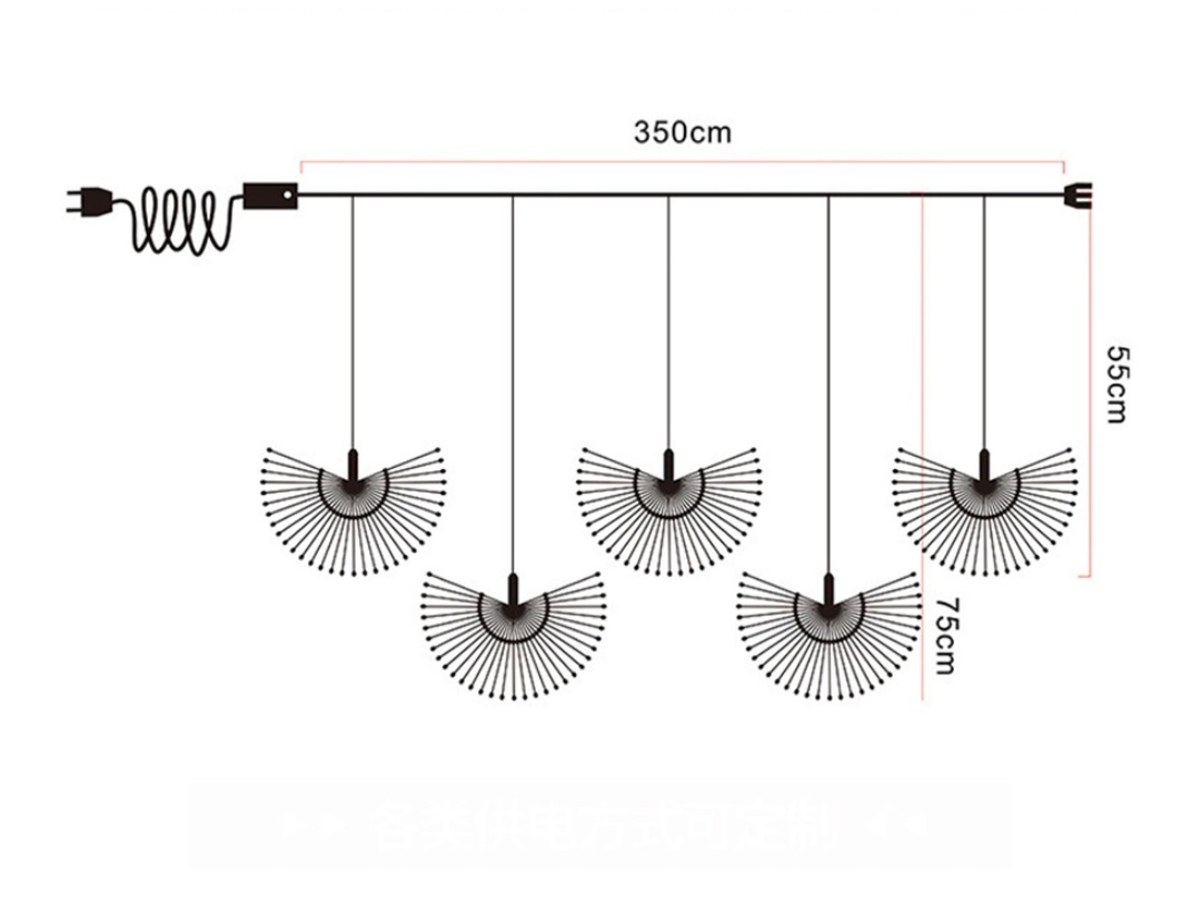 Bộ đèn rèm trang trí bồ công anh cắm điện 3.5 mét LOẠI 1