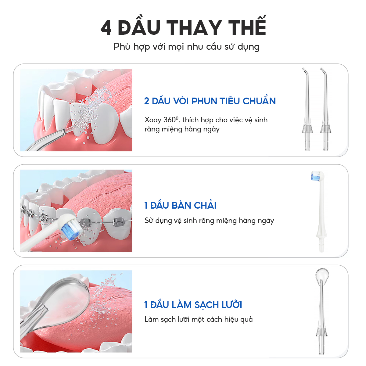 Máy tăm nước Lebenlang cầm tay LBT1488, 6W, chống thấm nước 2000mah, 310ml, tích hợp pin, bảo hành 2 năm - hàng chính hãng