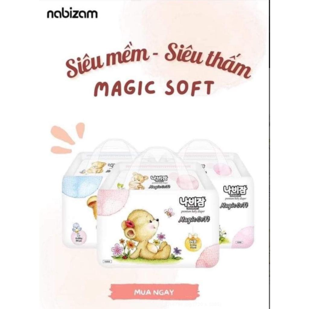 HCM-Combo 2 bịch Tã Bỉm Nabizam Magic Sofl dán/quần Nội địa Hàn cao cấp đủ size NB50/S44/M40/L36/XL32 L30/XL26/XXL22