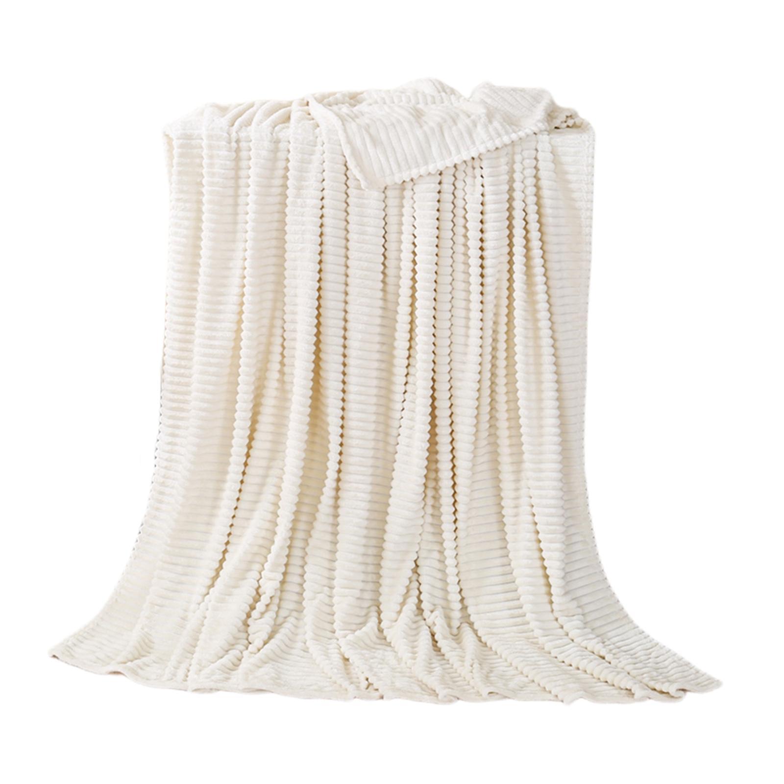 Plush Flannel Blanket Fleece Throw Blanket  Blanket Home Bedroom Home Beige