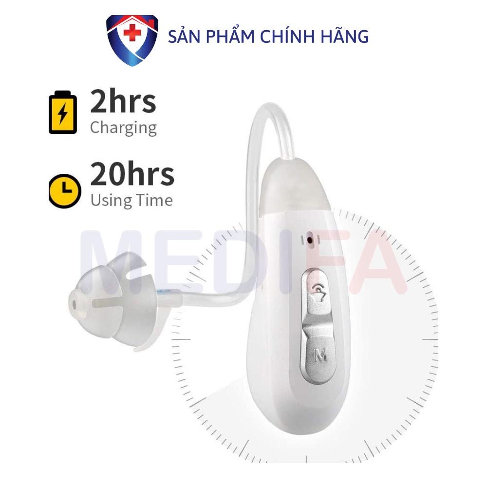 Máy trợ thính BioHealth JH-D59 đeo vành tai chuyển đổi 3 chế độ ngoài trời, bình thường, nghe điện thoại