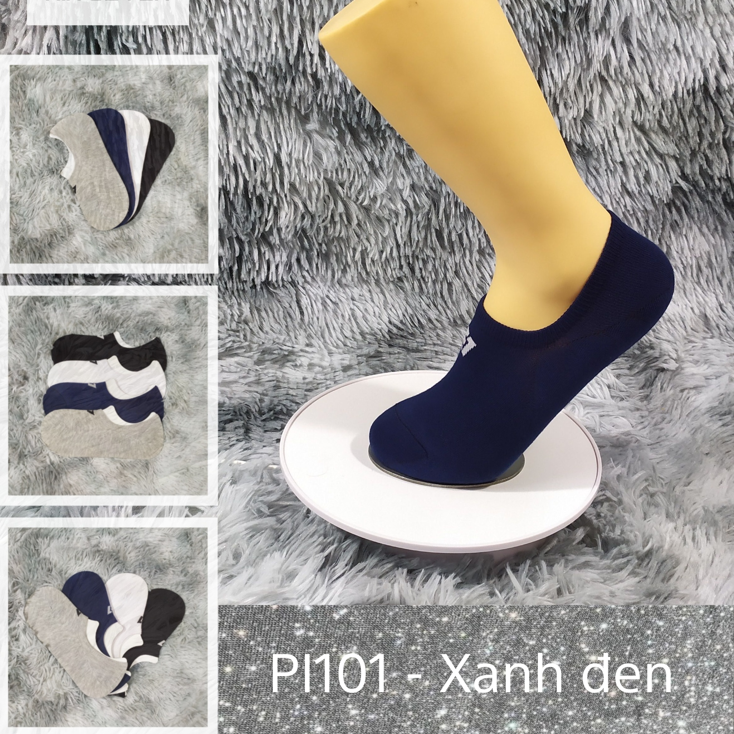 Tất Vớ Lười Nam Nữ UNISEX Air Seven AS-PI101 Trắng, Đen, Xanh đen, Xám