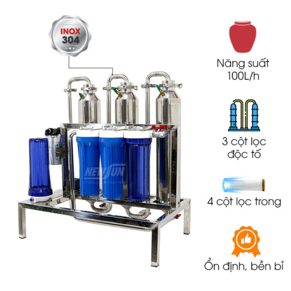 Máy lọc rượu khử độc tố 100l/h NEWSUN - Hàng chính hãng ( Mẫu mới nâng cấp)