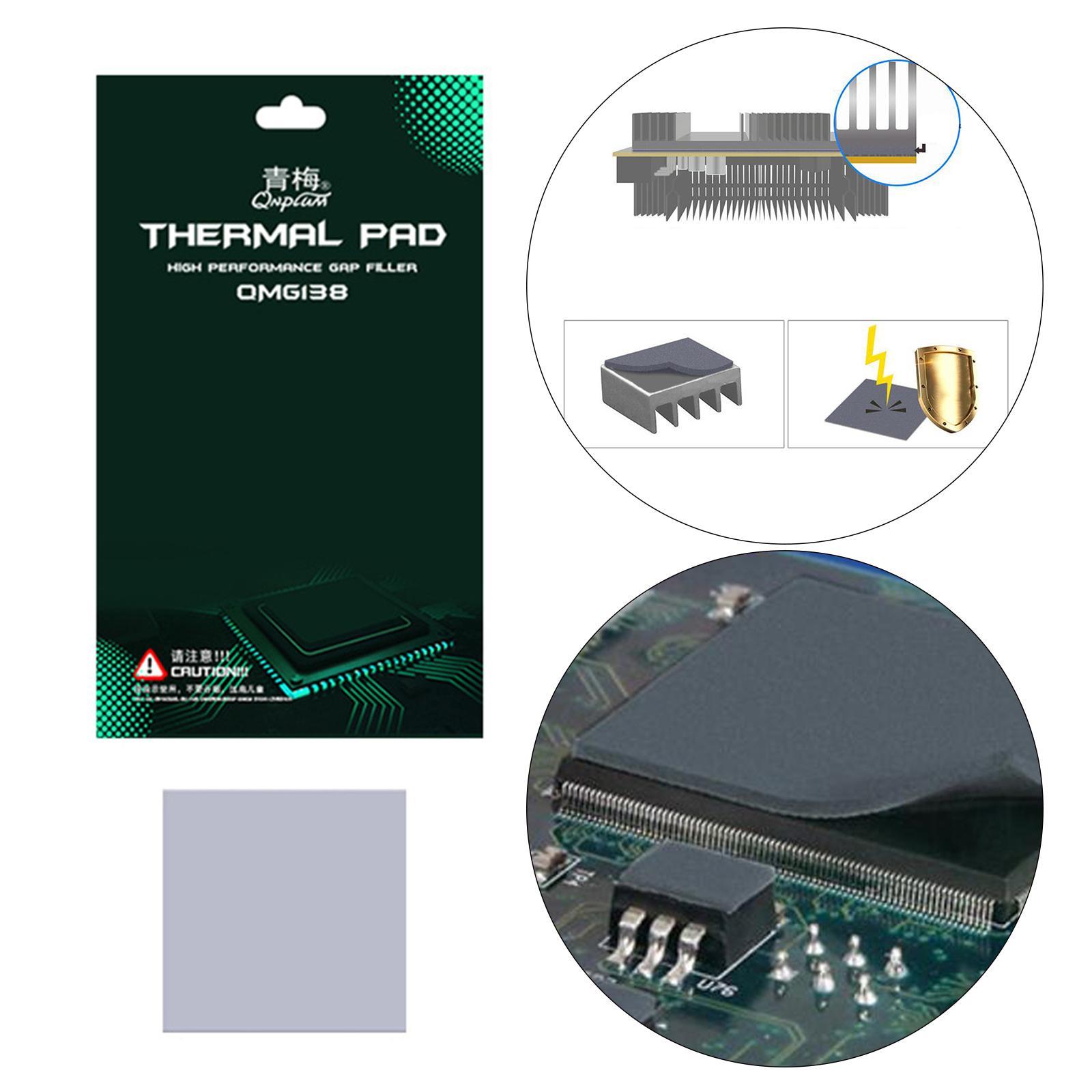 Silicone Thermal Pad Grease Pad 13.8 W/mK for CPU Coolers Graphics Card, Durable