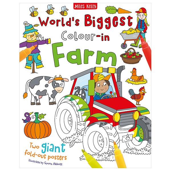 Sách ngoại văn: World's Biggest Colour-In: Farm (2 Posters)