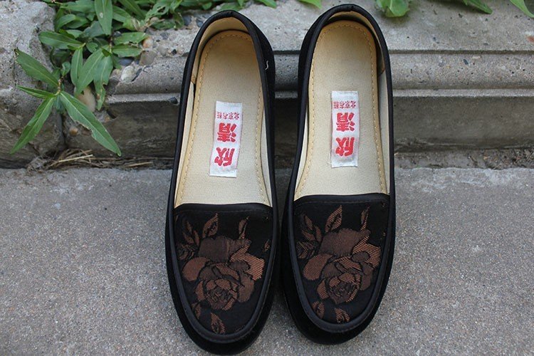 GIÀY CHO NGƯỜI GIÀ, GIÀY VẢI HOA HỒNG BÀ_113