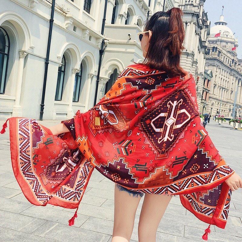 Khăn Choàng Boho Vintage Cao Cấp