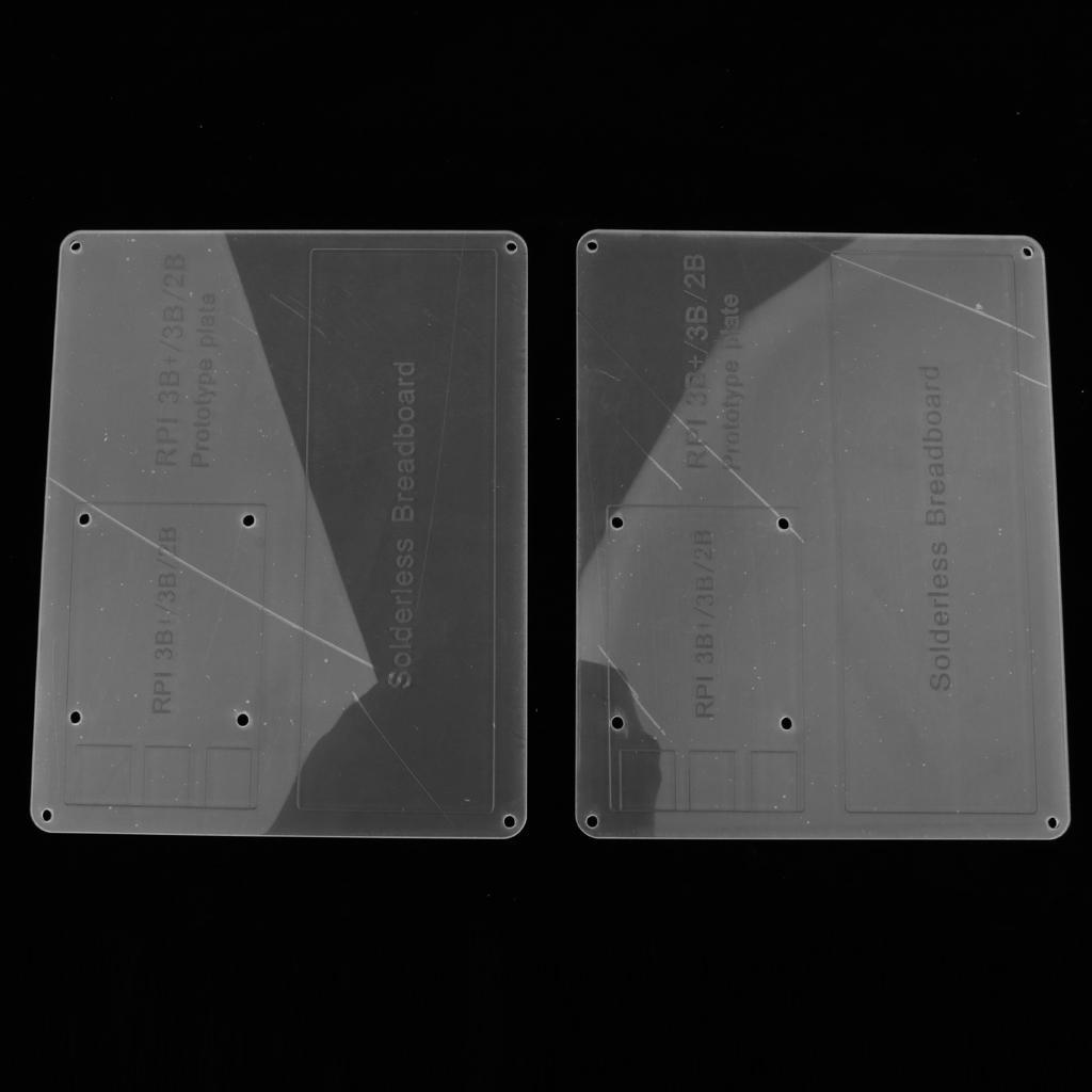 Acrylic Experiment Plate + Breadboard Board + Jumper Wire Cable for Raspberry Pi 3 Model B+ 3B 2B