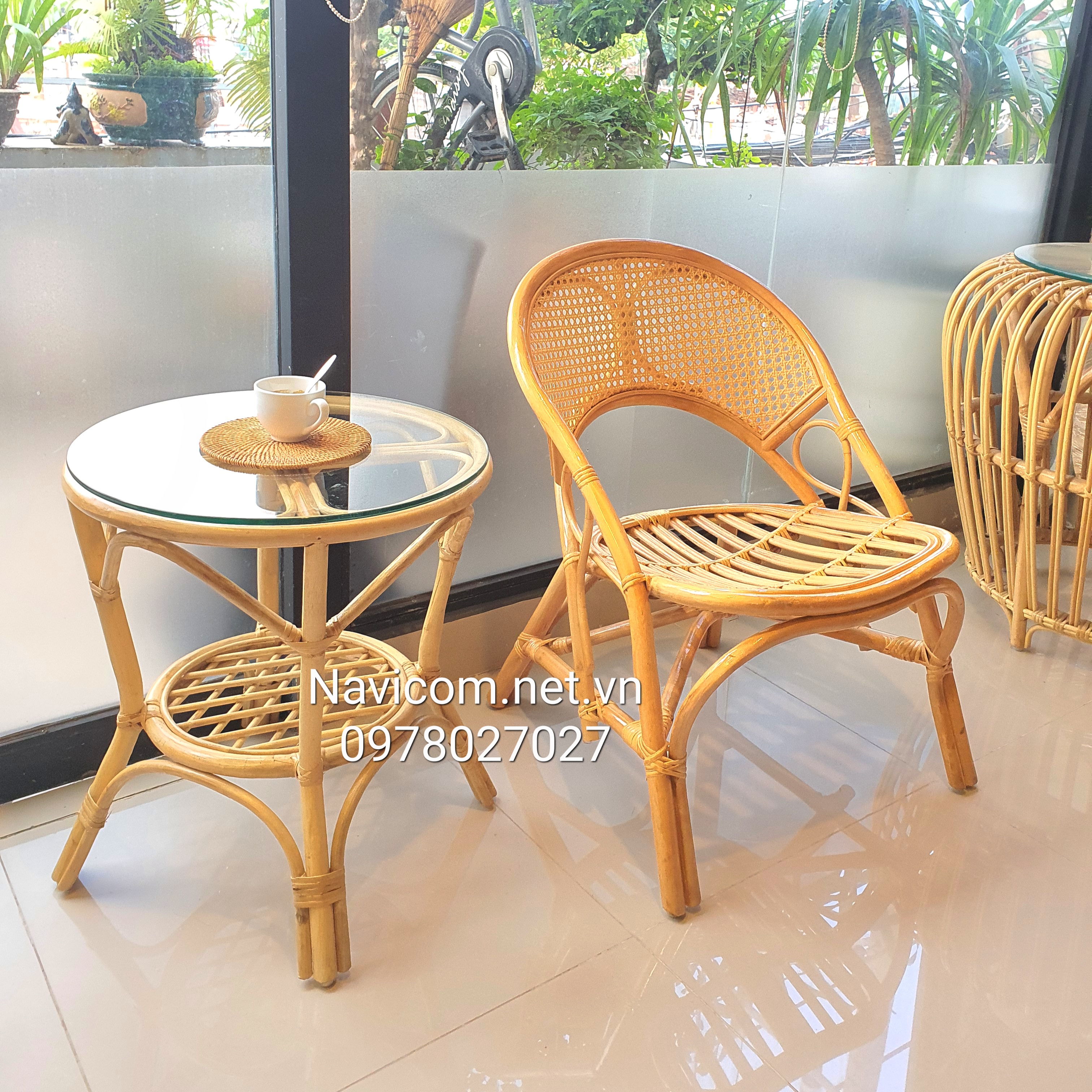 Bộ bàn ghế mây home decore