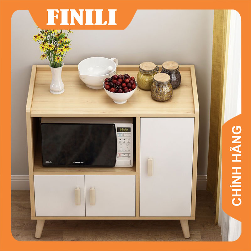Tủ đựng chén dĩa nhà bếp, Tủ bếp đa năng gỗ chống ẩm MDF TF77