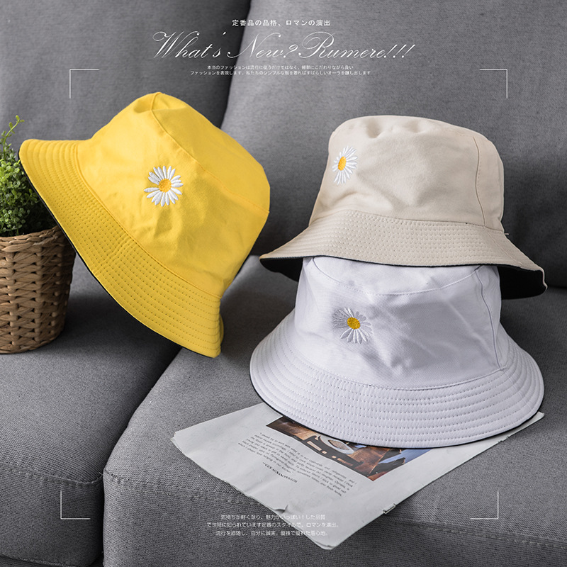 Mũ 2 mặt, Nón bucket hoa cúc đẹp, Mũ tai bèo chống nắng phong cách Hàn Quốc Siêu Hot MD07