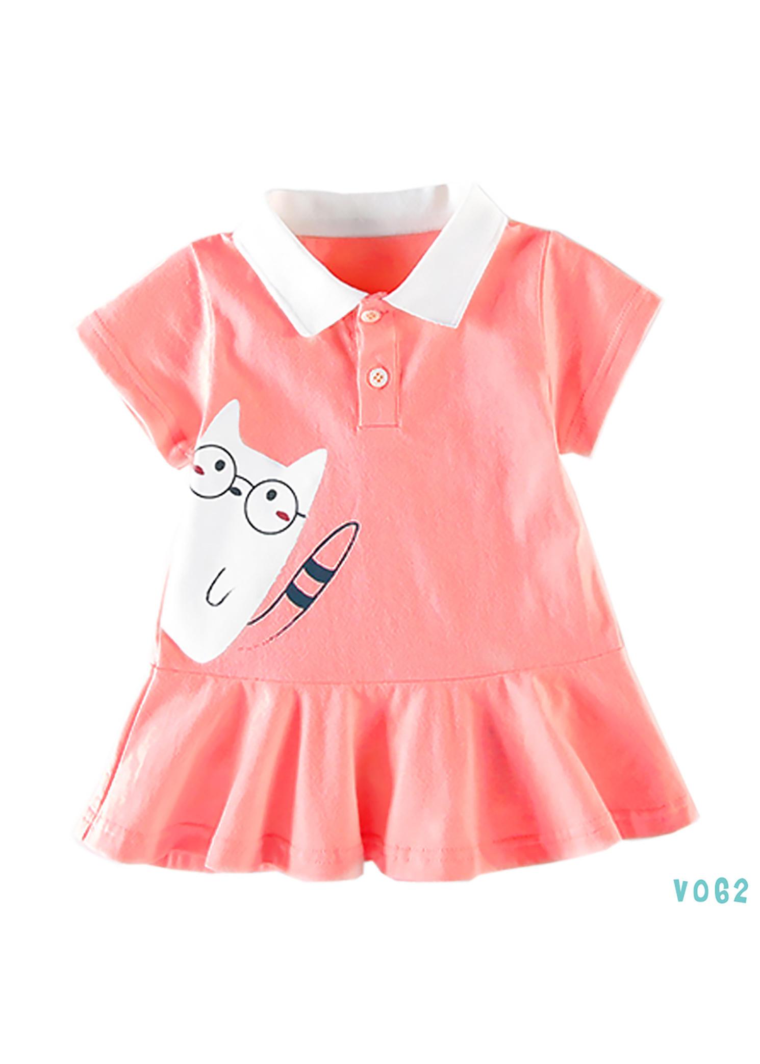 Đầm Bé Gái Cộc Tay Cotton In hình Siêu Đáng Yêu Bello Land