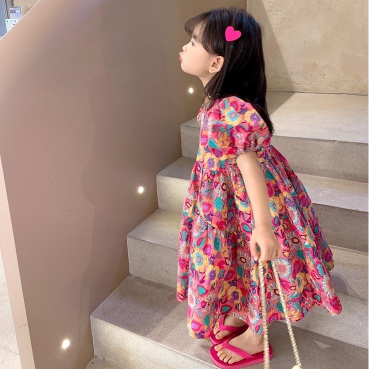 VT1 Size90-130 (12-25kg) Váy đầm cho bé gái (đầm babydoll vải thô Hàn Quốc) Thời trang trẻ Em hàng quảng châu