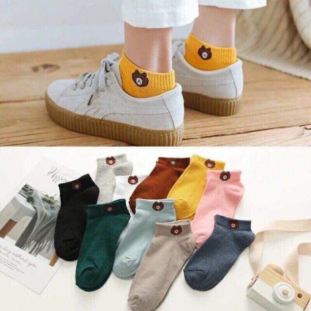 SET TÚI 10 ĐÔI TẤT GẤU HOT HIT