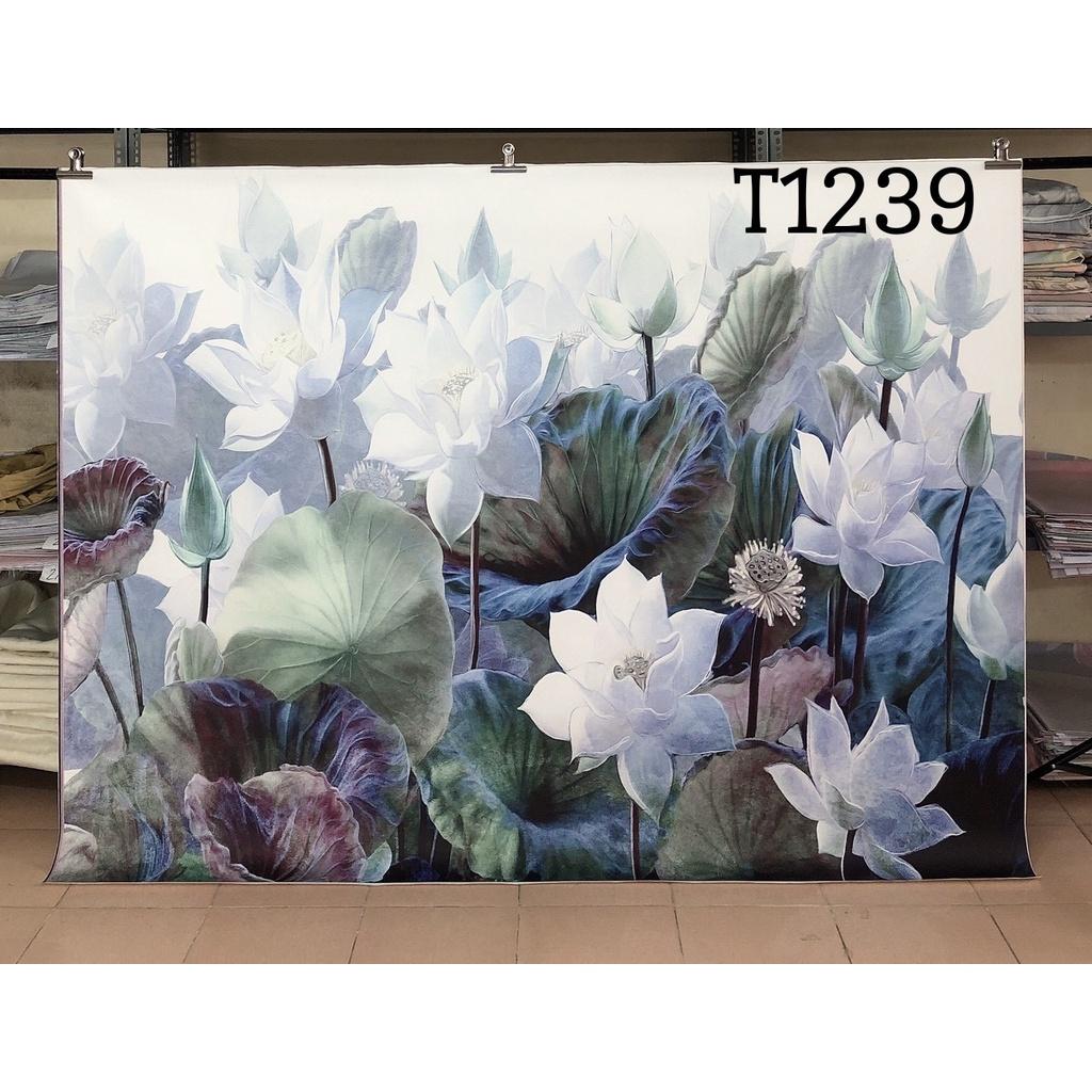 Tranh vải decor / Thảm vải treo tường / Thảm vải chụp ảnh chủ đề Sen