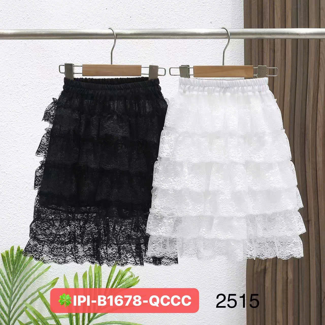 Chân váy voan cho bé gái màu trắng đen phối đồ phong cách Hàn Quốc size 12-30kg mẫu mới