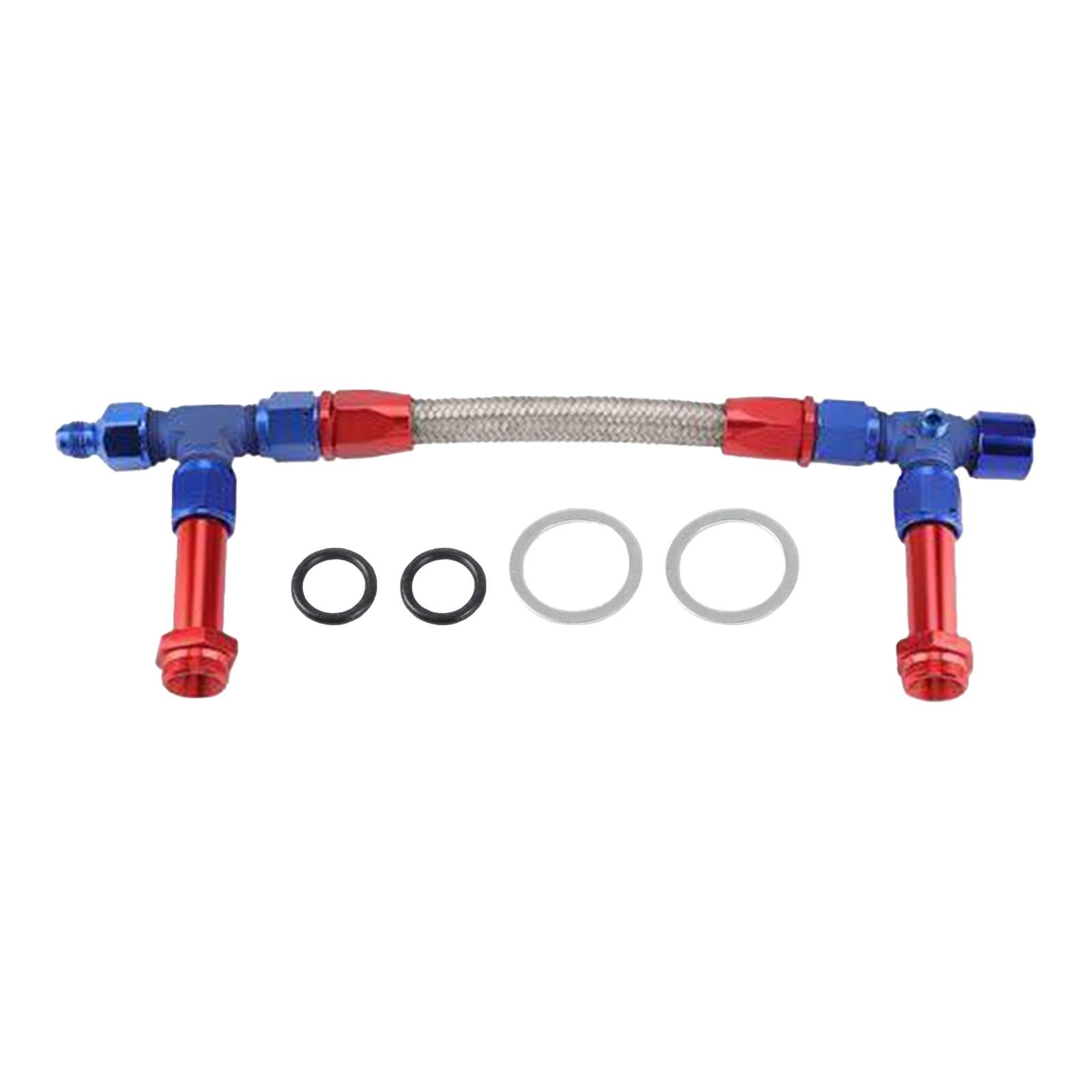 Braided Fuel Line Red Blue