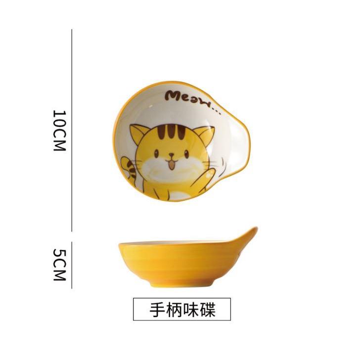 Bộ chén bát sứ, đĩa sứ, khay sứ cao cấp Mèo vàng Decor trang trí bàn ăn