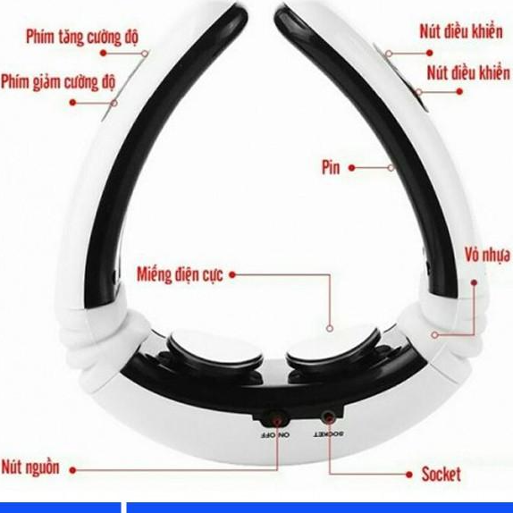 Máy massage cổ vai gáy 3D rung kết hợp xung điện từ trị liệu đau cơ thể - Máy mát xa cổ KL583