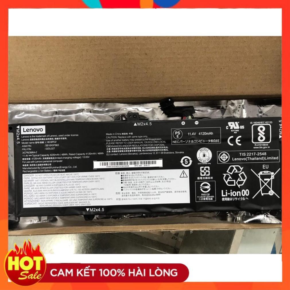 Pin Xịn Dùng Cho Lenovo SB10K97663 02DL027 L18C6PD2 Original