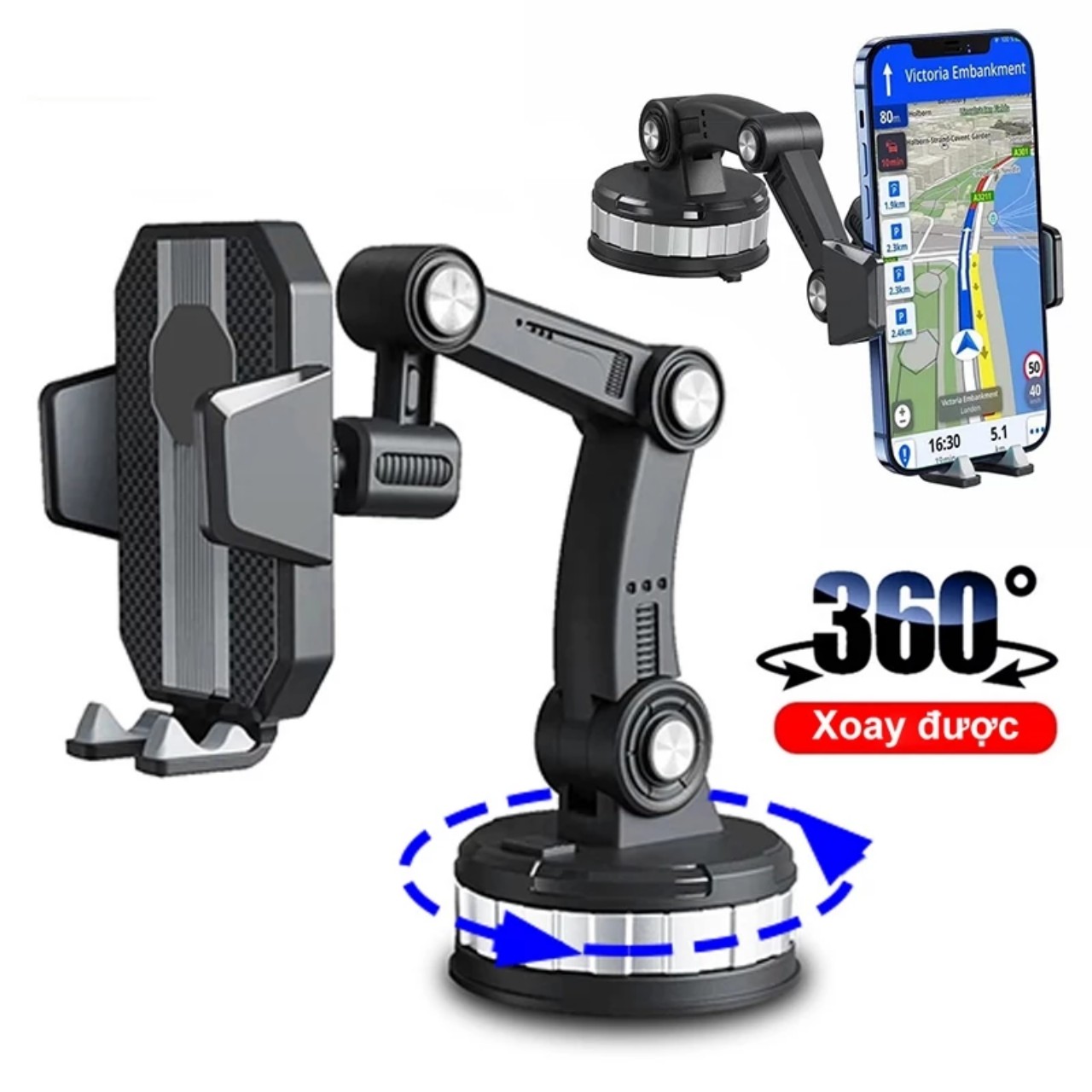 Giá đỡ điện thoại ô tô cấp đa năng: Dễ dàng gắn trên mọi vị trí của xe Loại Tốt hàng cao cấp