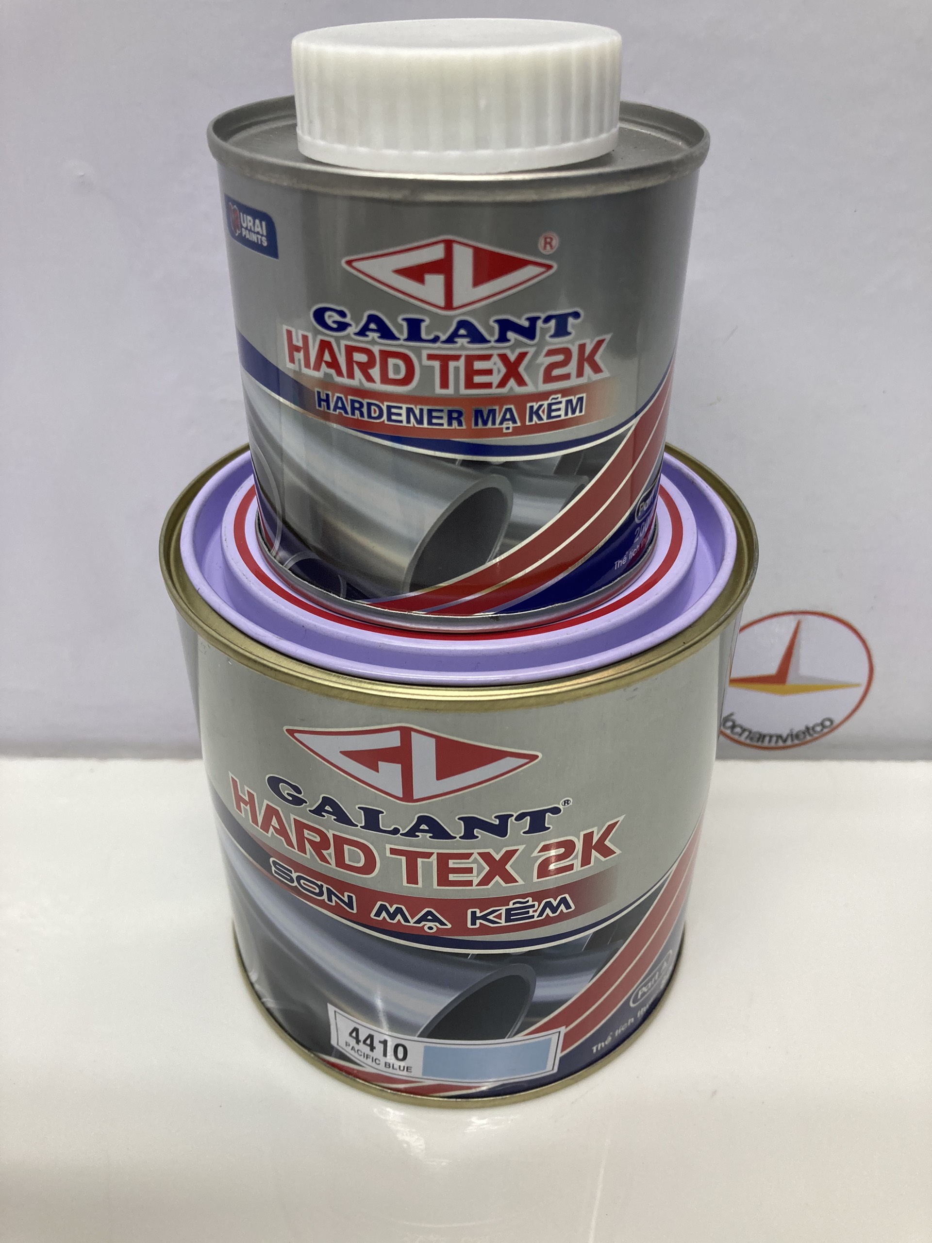 Sơn sắt mạ kẽm không cần lót Galant Hard Tex 2K Light Blue 4410 1L/bộ