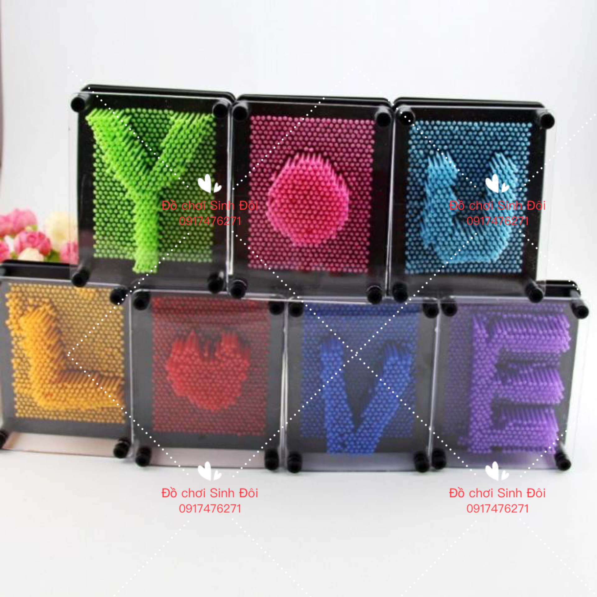 Bảng Đinh 3D vui nhộm SPINART - p1 10*13cm - màu ngẫu nhiên