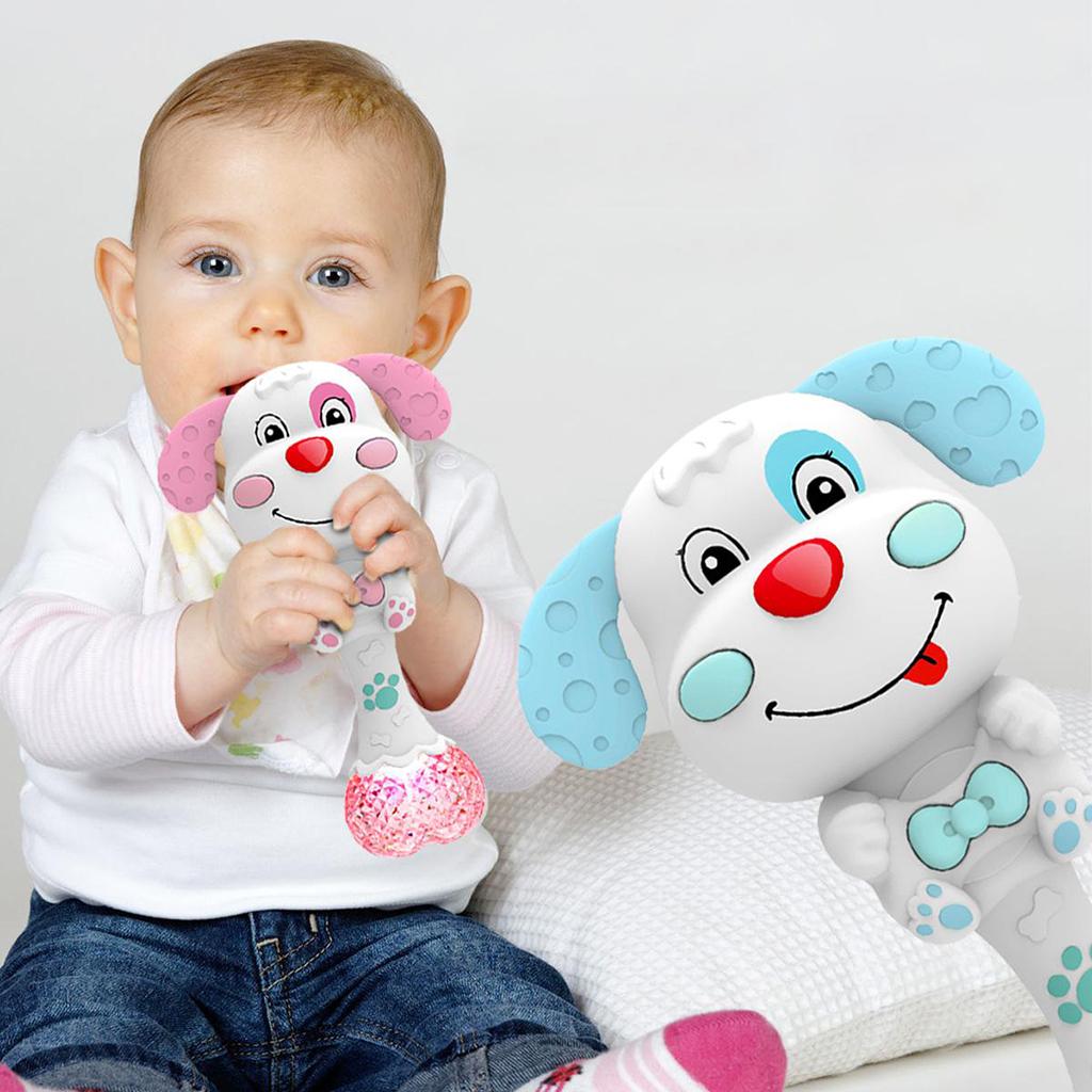 Baby Rattle Teether with Music & Light Spin Rattle for 3 - 12 Month Newborns Infant - Advanced manufacturing technology, high reliability