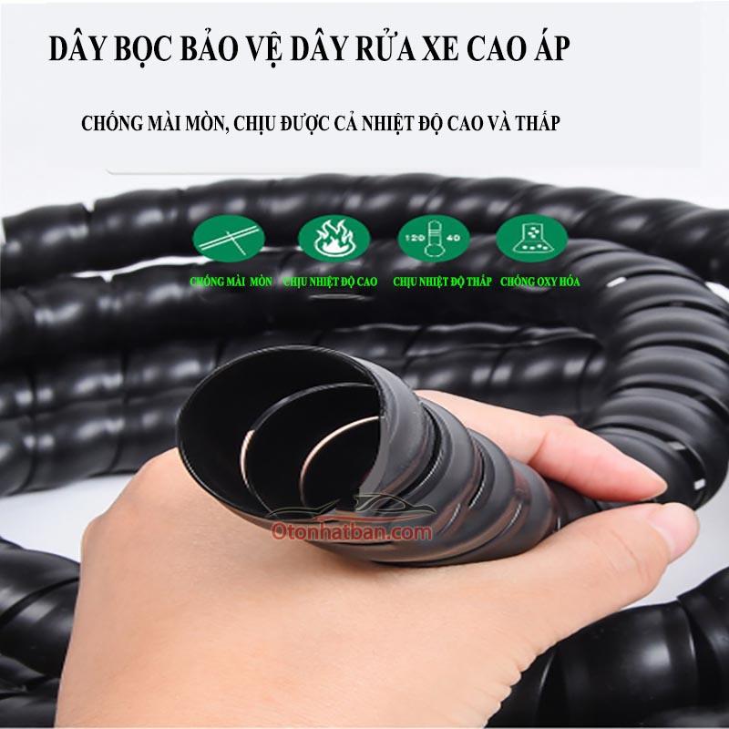 1 Mét dây bọc bảo vệ dây rửa xe cao áp chống mài mòn dây rửa xe, bọc dây tuy ô thủy lực, bọc dây cao áp, xoắn lò xo nhựa