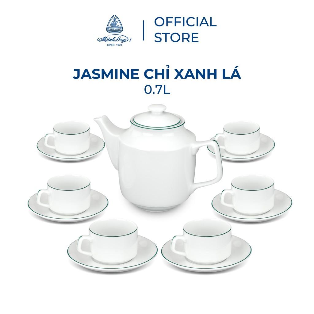 Bộ trà Minh Long 0,7 L - Jasmine - Chỉ Xanh Lá