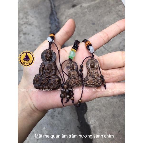 Mặt tượng trầm hương + dây