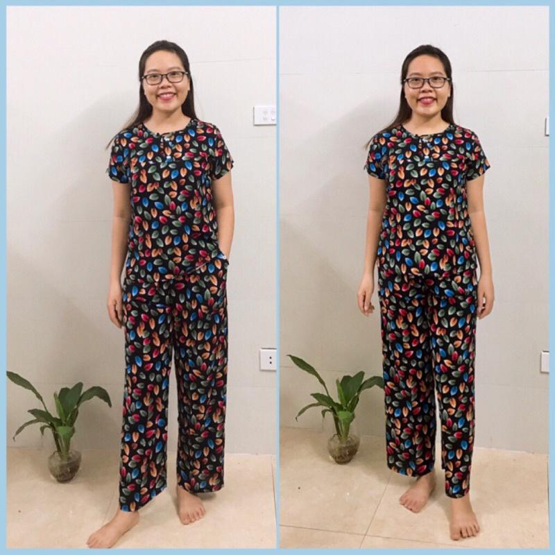 BỘ LANH ANH THƯ QUẦN DÀI TAY CỘC TRUNG NIÊN, BỘ MẶC NHÀ CHO MẸ CHO BÀ