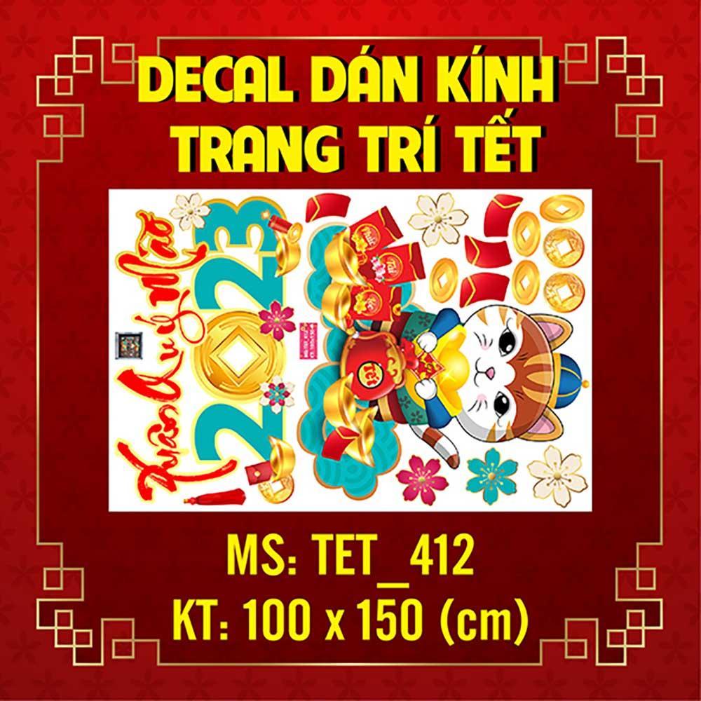 DECAL TRANG TRÍ TẾT 2023 COMBO SỐ 9