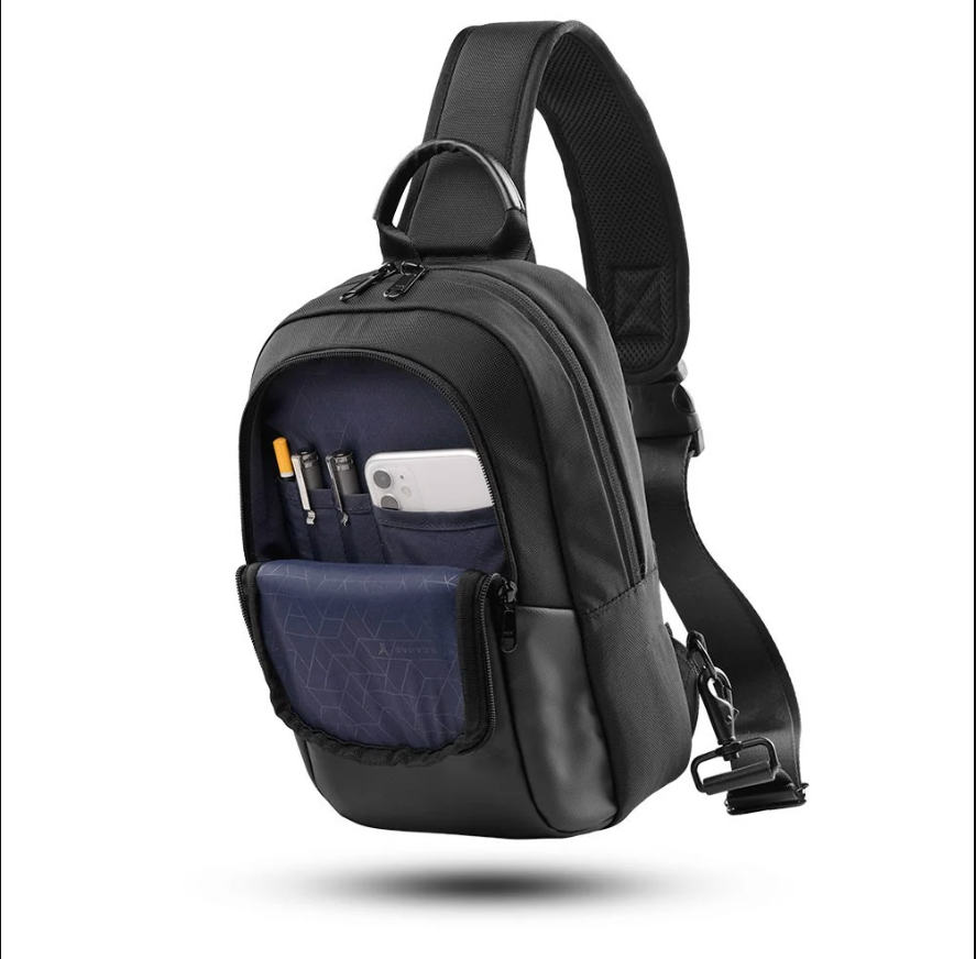 Túi đeo chéo thời trang KINGBAG JULIUS IV cổng USB, nhiều ngăn, chống trộm, vải kháng nước tốt - Hàng chính hãng