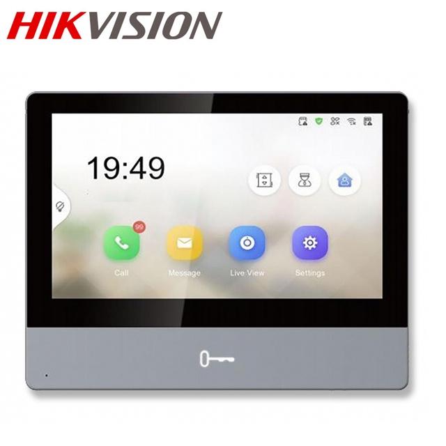 Màn hình màu chuông cửa HIKVISION DS-KH8350-WTE1, rộng 7inch,màn hình cảm ứng, Mic đa hướng-Loa ngoài,gọi video,Mở = App - Hàng Chính Hãng
