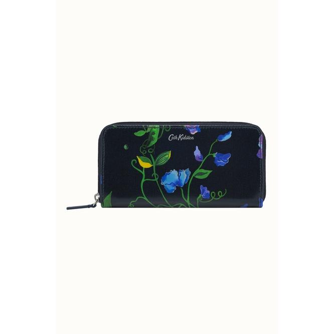 Cath Kidston - Ví nữ dài/Continental Zip Wallet - Sweet Pea - Navy -1042139